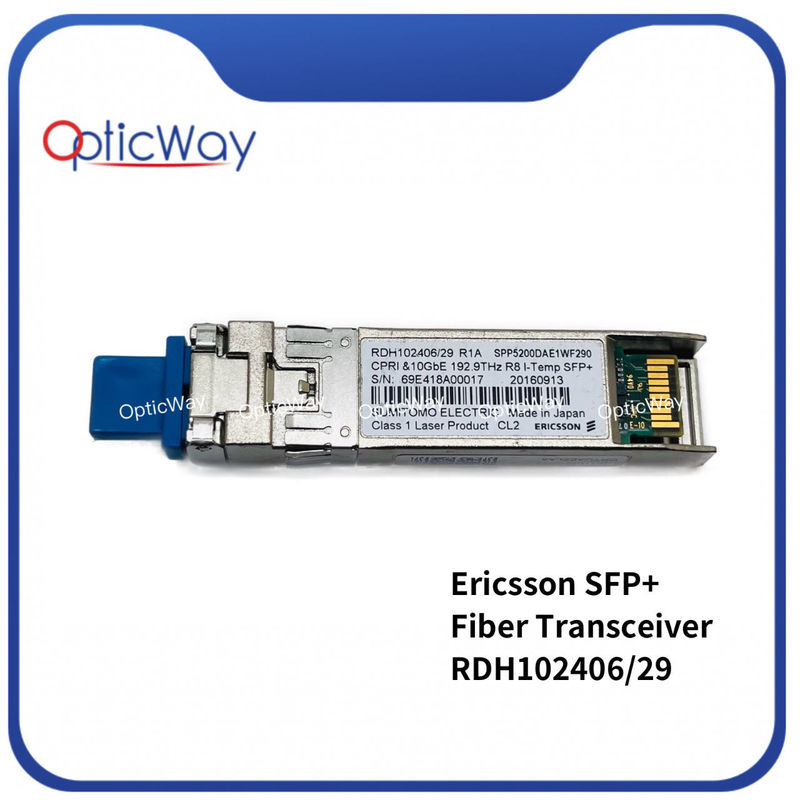 Ericsson RDH102406/29 R1A SFP 10G DWDM 192,9THz 40 km 1554,13 nm CRTUAEZLAA SFP+ glasvezeltransceiver